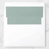 Dusty Lake Sage Green Lined Wedding Envelope Liner