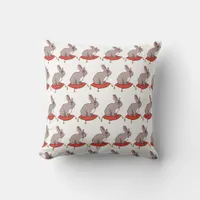 Rabbit Royalty Throw Pillow