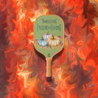 Thanksgiving Friendsgiving Colorful on Green | Pickleball Paddle