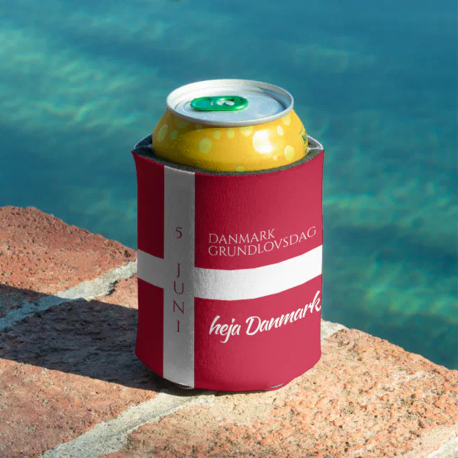 Danmark Grundlovsdag Danish National Day Flag Can Cooler