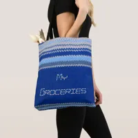 Tote Bag (ao) - Yarn Stripes in Blue