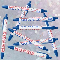 Harris Walz Election Hashtag We're not going back! Blue Ink Pen