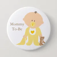 Mommy To Be Yellow Baby Button