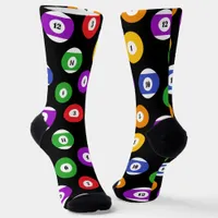 Pool Player Pool Balls Patterned Socks