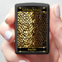 Shimmering snake skin patterns zippo lighter