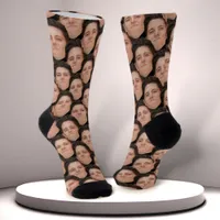 Personalized Funny Overlapping Face Photo Socks