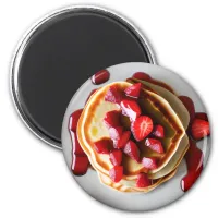 Pancakes with Strawberry Syrup Magnet
