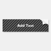 Thin Black and Gray Diagonal Stripes Bumper Sticker