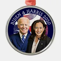 Biden and Harris Election 2020 Keepsake Metal Ornament