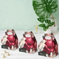 Timeless Rose Floral Charm Favor Boxes