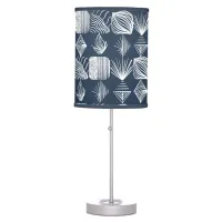 Bold Caribbean Tribal Mudcloth: Navy Blue& White,  Table Lamp