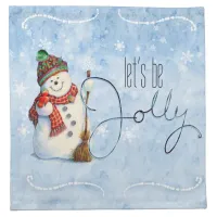 Jolly Snowman ID841 Cloth Napkin