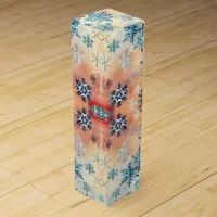 Vintage Snowflakes Pattern - Wine Gift Box