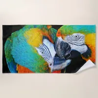 Parrots - Best friends Beach Towel