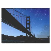 Golden Gate Bridge Photo Edit - Rainy Night Tissue Paper