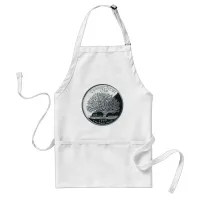 Faux Connecticut State Quarter Charter Oak Tree Adult Apron