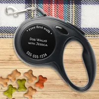 Dog Walking Business QR Code Customisable Template Retractable Pet Leash