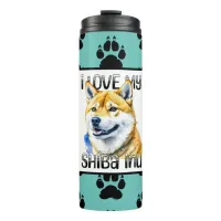 I Love My Shiba Inu | Dog Owner  Thermal Tumbler