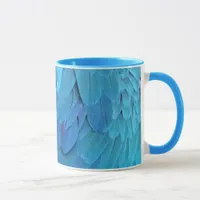 I'm blue - parrot feathers close up  mug