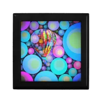 Bubbles and Balloon Modern Digital Art Jewelry Box