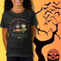 Cute Halloween Monster and a Witch T-Shirt