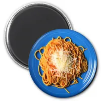 Plate of Spaghetti with Parmesan Cheese Magnet