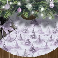 Purple Christmas Pattern#3 ID1009 Brushed Polyester Tree Skirt