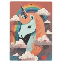 Unicorn under Rainbow & Among Hearts Clipboard