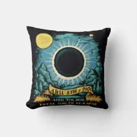 TOTAL SOLAR ECLIPSE OHIO APRIL THROW PILLOW