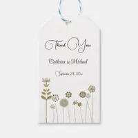 Elegant Timeless Soft Gold Floral Minimalism Gift Tags