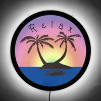 Illuminated Sign - Relaxing Palm Island