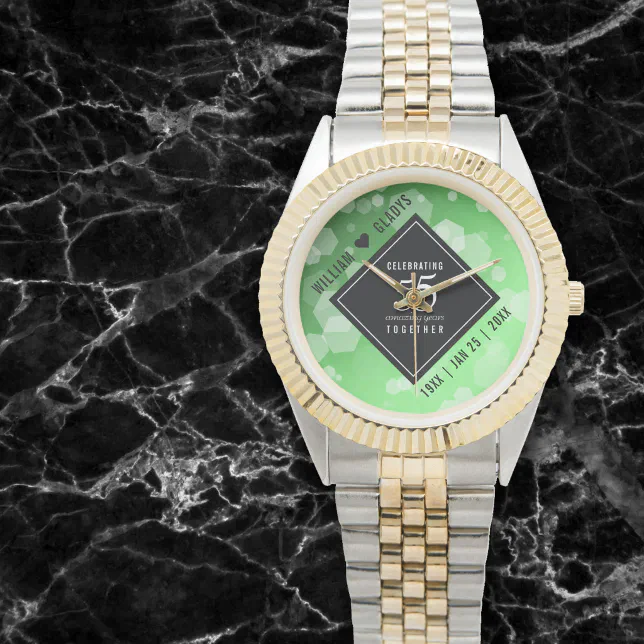 Elegant 55th Emerald Wedding Anniversary Watch