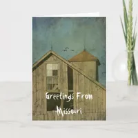 Grunge Barn, Greetings From Missouri Card