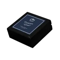 Congrats Grad Stylish Navy Blue Graduate Keepsake Gift Box