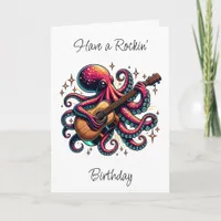 Octopus Rockin' Out to your Son's Birthday Card