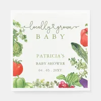 Locally Grown Baby Farmers Market Baby Shower Napkins