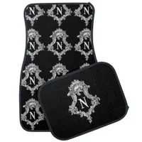 N Monogram Initial Set of Car Mats