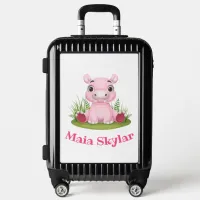 Kids Hippo Personalized Travel Luggage