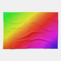 Diagonal Rainbow Gradient Red to Green Towel