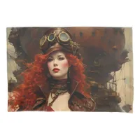 The Steampunk Woman Pillow Case