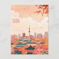 Travel to Seoul Postcard