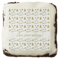 Christmas spirit - golden stars, Christmas trees  Brownie