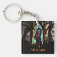 Creepy and Cute Halloween Girl Keychain