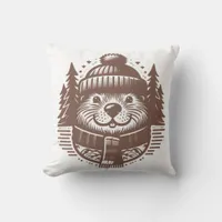 Cozy Critter: Adorable Beaver Pillow for Ultimate 