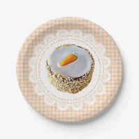 Fun Carrot Cake Orange Party Paper Plates