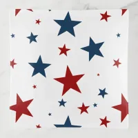 Red White and Blue Patriotic Star Pattern Trinket Tray