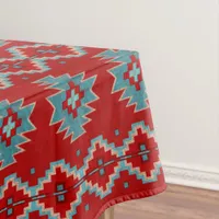 Southwest Mesas Red & Turquoise Geometric Medium Tablecloth