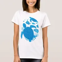 Ocean Sea Turtles Underwater Marine Wildlife T-Shirt