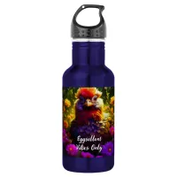 Eggsellent Vibes Only | Colorful Chicken Art Stainless Steel Water Bottle