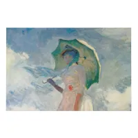 Woman with Parasol Claude Monet Vintage Art 36x24 Faux Canvas Print